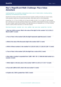 Advanced Place Value Quiz | Grade 3 Math | BookFlik
