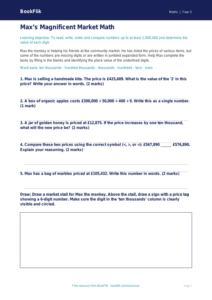 Free Place Value Activity Sheet | Grade 4 | Math | BookFlik