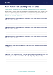 Free Place Value Activity Sheet | Pre-K | Math | BookFlik