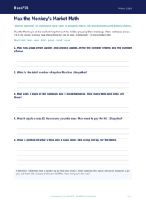 Free Place Value Template | Pre-K | Math | BookFlik