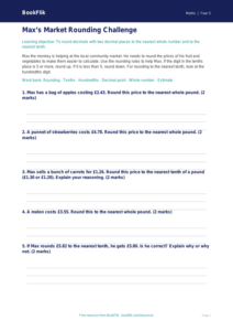 Free Rounding Activity Sheet | Grade 4 | Math | BookFlik