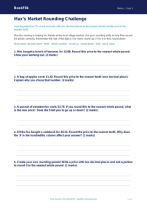 Free Rounding Template | Grade 4 | Math | BookFlik
