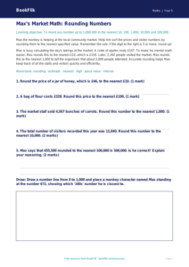 Free Rounding Track Sheet | Grade 4 | Math | BookFlik