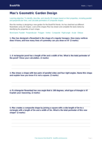 Free Shape Activity Sheet | Grade 4 | Math | BookFlik