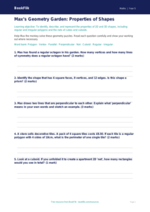 Free Shape Worksheet | Grade 4 | Math | BookFlik