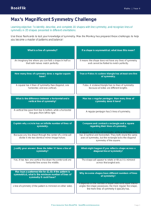 Free Symmetry Flashcards | Grade 3 | Math | BookFlik