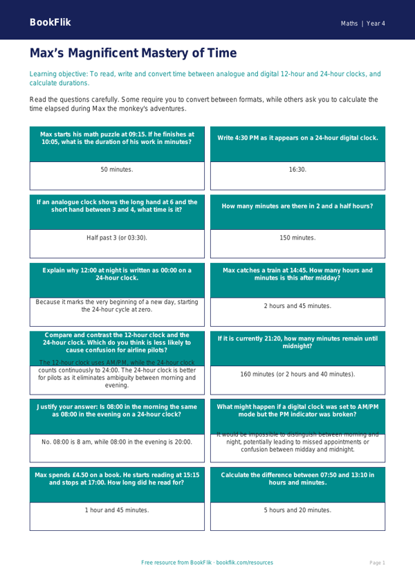 Math time flashcards grade 3 greater depth worksheet preview — Maths Time
