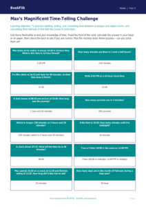 Free Time Flashcards | Grade 4 | Math | BookFlik