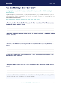 Free Time Template | Pre-K | Math | BookFlik