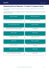 Free Composers Flashcards | Grade 3 | Music | BookFlik