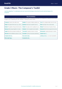 Free Composers Word Mat | Grade 3 | Music | BookFlik