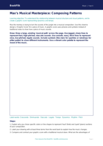 Free Composition Drawing Sheet | Grade 3 | Music | BookFlik