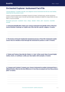 Free Instruments Template | Grade 3 | Music | BookFlik