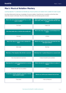 Music Notation Flashcards for Grade 4 | Free Printable | BookFlik