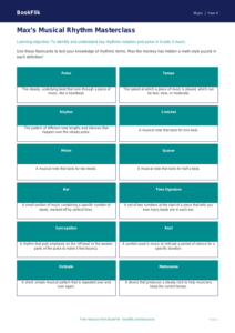 Free Rhythm Flashcards | Grade 3 | Music | BookFlik