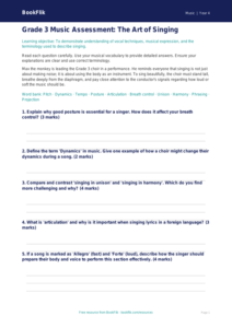 Singing Assessment Grade 3 | Music Curriculum | BookFlik