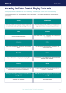 Singing Flashcards Grade 4 Free | Music Theory Resources