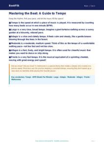 Free Tempo Poster | Grade 4 | Music | BookFlik