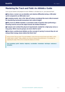 Free Athletics Poster | Grade 3 | Physical Education | BookFlik
