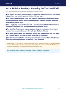 Free Athletics Poster | Grade 4 | Physical Education | BookFlik