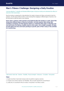 Free Fitness Drawing Sheet | Grade 3 | Physical Education | BookFlik