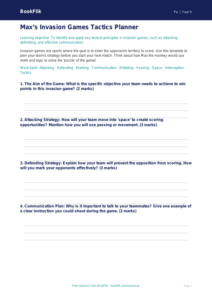 Invasion Games Lesson Plan & Template | Grade 4 PE | BookFlik