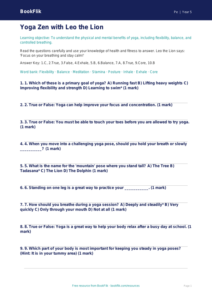 Yoga Quiz for Grade 4 Students | Physical Education | BookFlik