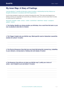 Free Feelings Template | Grade 3 | Health & Wellness | BookFlik
