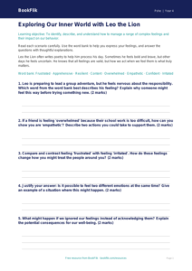 Free Feelings Worksheet | Grade 3 | Health & Wellness | BookFlik