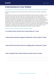 Free Feelings Comprehension | Grade 4 | Health & Wellness | BookFlik