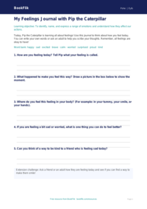 Free Feelings Template | Pre-K | Health & Wellness | BookFlik