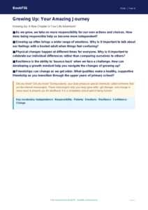 Free Growing Up Poster | Grade 3 | Health & Wellness | BookFlik