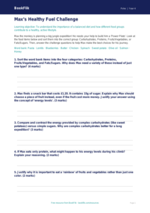 Free Healthy Eating Activity Sheet | Grade 3 | Health & Wellness | BookFlik