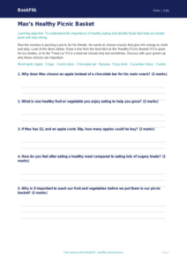 Free Healthy Eating Activity Sheet | Pre-K | Health & Wellness | BookFlik