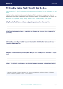 Free Healthy Eating Template | Pre-K | Health & Wellness | BookFlik