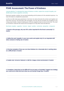 Free Kindness Assessment | Grade 4 | Health & Wellness | BookFlik