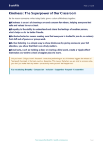 Free Kindness Poster | Grade 4 | Health & Wellness | BookFlik