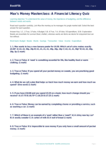Money Quiz Grade 3 Free | Health & Wellness Math | BookFlik