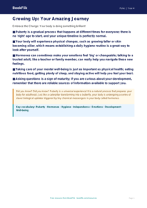 Understanding Growth: Puberty Poster for Grade 3 | Health & Wellness | BookFlik