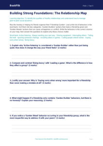 Free Relationships Activity Sheet | Grade 3 | Health & Wellness | BookFlik