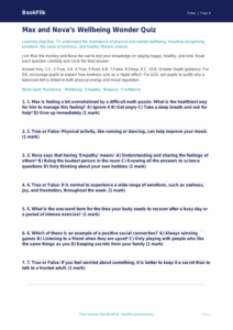 Free Wellbeing Quiz | Grade 3 | Health & Wellness | BookFlik