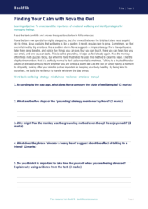 Free Wellbeing Comprehension | Grade 4 | Health & Wellness | BookFlik