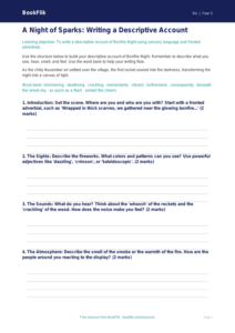 Bonfire Night Writing Frame | Grade 4 Social Studies | BookFlik