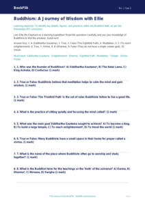 Free Buddhism Quiz | Grade 4 | Social Studies | BookFlik