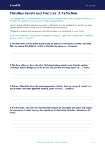 Christianity Writing Frame for Grade 4 | Social Studies | BookFlik