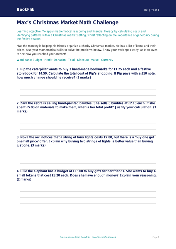 Free Christmas Activity Sheet | Grade 3 | Social Studies | BookFlik worksheet preview — Re Christmas