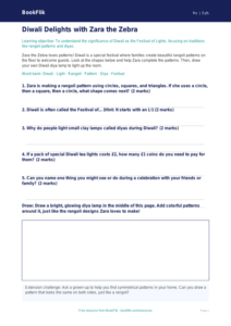 Free Diwali Activity Sheet | Pre-K | Social Studies | BookFlik