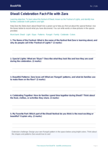 Free Diwali Template | Pre-K | Social Studies | BookFlik