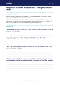 Free Easter Assessment | Grade 4 | Social Studies | BookFlik