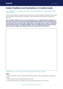 Free Easter Drawing Sheet | Grade 4 | Social Studies | BookFlik